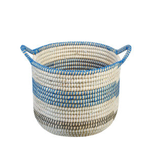 Seagrass Storage Basket with Handles for Firewood, Blankets, Toys and More