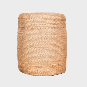 Natural Braided Hand Knitted Pouf, for Living Room, Bedroom, Kids Room, Patio Lounge -Measurement