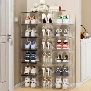 EcoNestEU front opening shoe storage boxes for entryway and wardrobe organisation