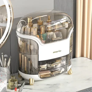 EcoNestEU white portable makeup storage box with