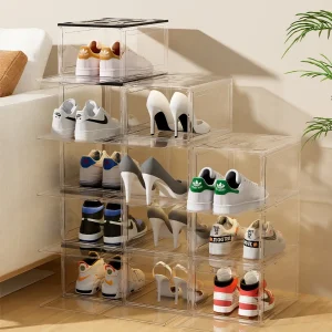 EcoNestEU modular stackable shoe storage boxes