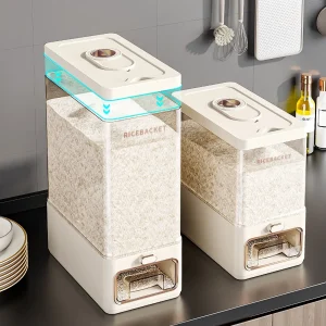 EcoNestEU rice storage bucket with sealed lid for organised dry food storage